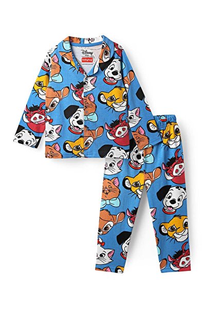 Babyhug Disney طقم بيجاما مطبوع عليه شخصيات ديزني - أزرق