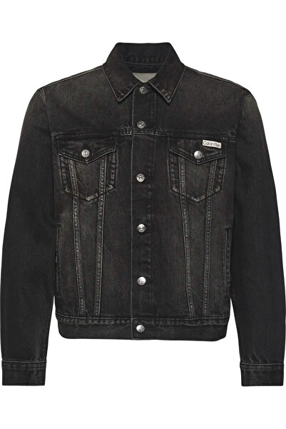 Calvin Klein سترة KLEIN BLACK CLASSIC TRUCKER للرجال باللون الأسود