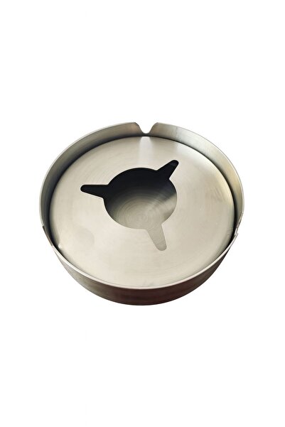 MARATON منفضة سجائر من الفولاذ المقاوم للصدأ مع حوض، طقم من قطعتين، طاولة للر...