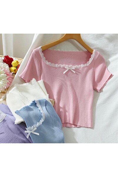 İsra Ayyıldız Moonstar Collection Zarif Dantelli Kurdeleli Basic Vücudu Saran...