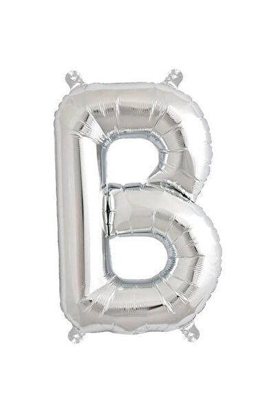 ENG PARTİ DÜNYASI Letter B - Silver Foil Letter Balloon 40 Inch