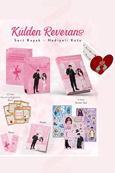 İndigo Kitap Külden Reverans (CİLTLİ-KUTULU) Özel Tasarım Kalp Ayraç Hediye