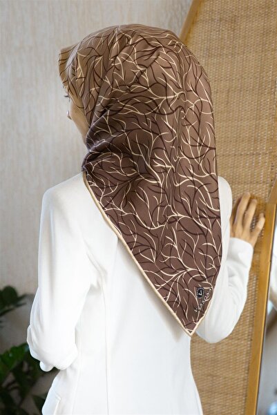 Vissona Tivil Silk Scarf 61012 - 2 - 0008 Stone Line Pattern