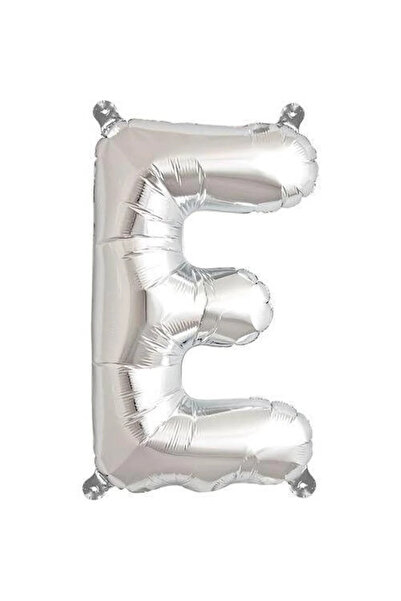 ENG PARTİ DÜNYASI Letter E - Silver Foil Letter Balloon 40 Inch
