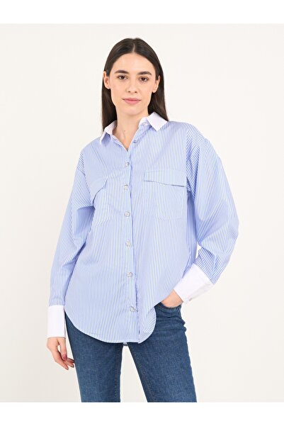 Timeout Women's long-sleeved striped shirt