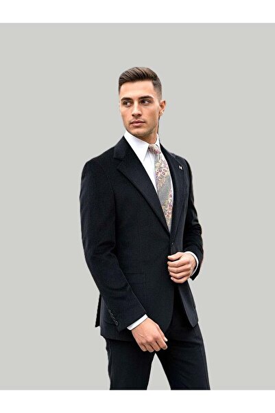 HERMOSE Slim F Corded Fabric Black Velvet Jacket – Modern Fit