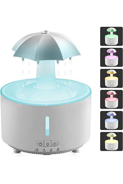 NEONI موزع روائح عطرية - مرطب هواء بارد وسحابي، قابل للدوران 360 درجة (أبيض)