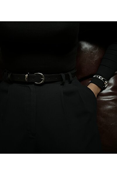 LİA KEMER Cureaua de damă cu cataramă de argint, curea pentru talie, curea pe...