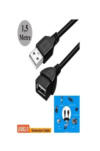 KRL 1,5 Metre Usb Uzatma Kablosu Uzatıcı Dişi Erkek