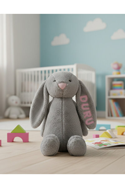 Candy İsim nakışlı Uyku arkadaşı tavsan