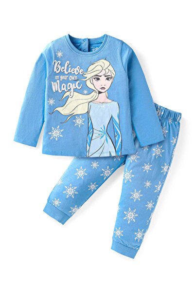 Babyhug Disney بيجامة نوم بأكمام طويلة من نسيج جيرسي مفرد مزينة برسومات فروزن...