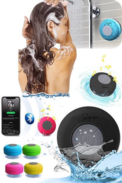 Shopura Su Geçirmez Mini Bluetooth Duş Hoparlörü - Duş Ses Bombası Suya Dayan...