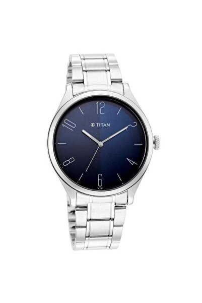 Titan Workwear Blue Dial Stainless Steel Strap Watch for Men 1865SM01 – Quart...