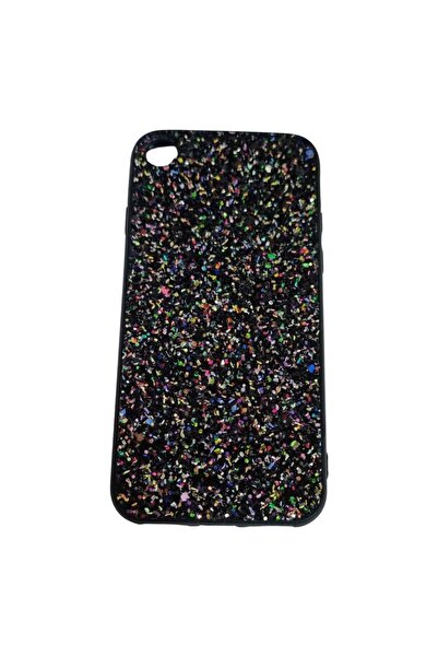 Flippy Защитен калъф за Apple iPhone 7 с блестящ блясък, TPU, черен