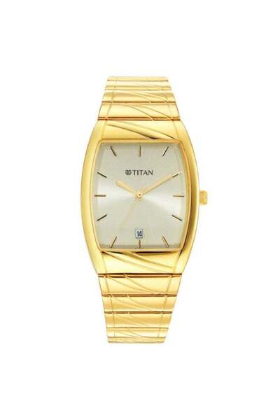 Titan Karishma Analog Men's Watch 9315YM05 – Champagne Dial, Gold-Tone Stainl...