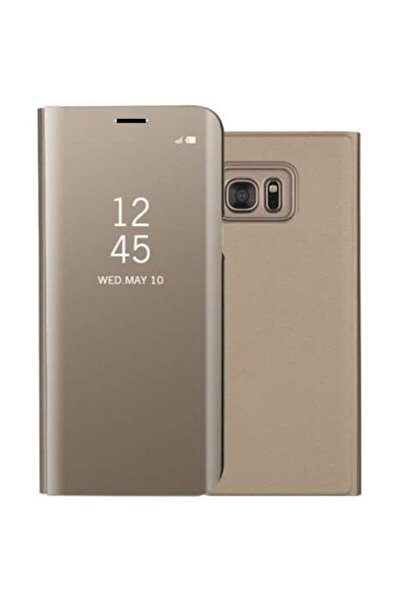 Xiaomi Husă tip oglindă tip carte pentru Redmi 9, piele și PC, aurie