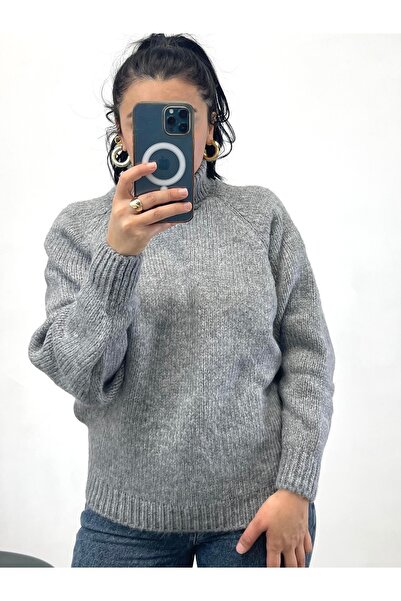 NİSUM MODA سترة تريكو بياقة مدورة