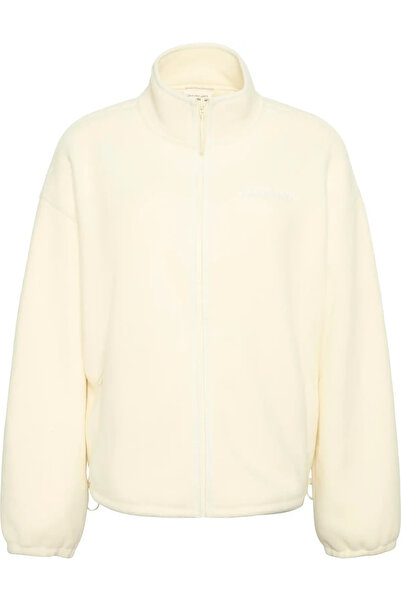 Calvin Klein LS POLAR FLEECE FZ JACKET Kadın Krem Ceket