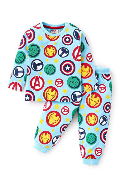 Babyhug Marvel بيجامة نوم بيبي هاج مارفلز بطبعة أفنجرز - أزرق