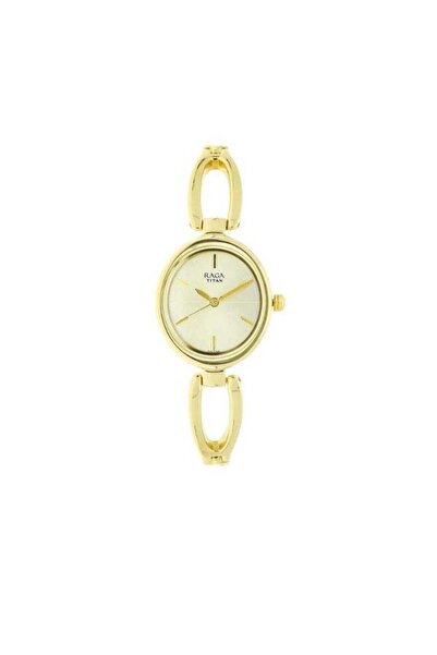 Titan Raga Viva Women’s Watch 2579YM01 – Champagne Dial, Gold-Tone Metal Stra...