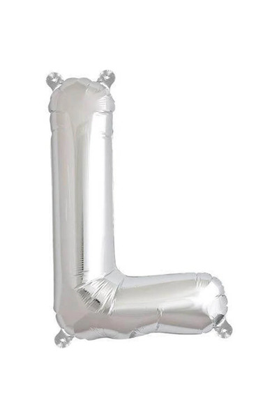 ENG PARTİ DÜNYASI Letter L - Silver Foil Letter Balloon 40 Inch