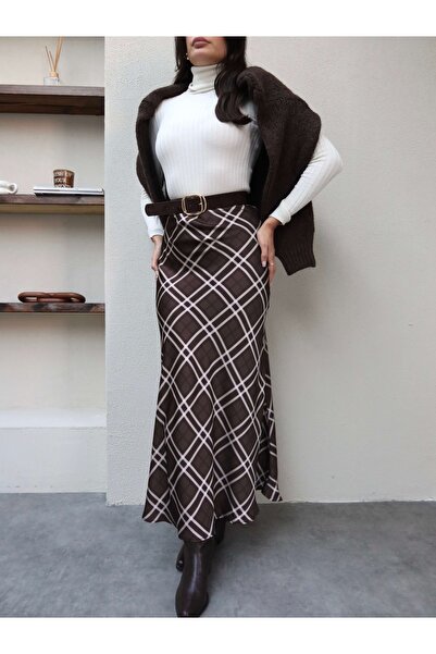 ESRAHELVACI Plaid Patterned Asymmetrical Skirt