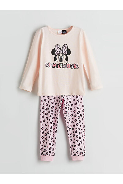 LC Waikiki Minnie Mouse bedruckter Pyjama-Anzug für Mädchen