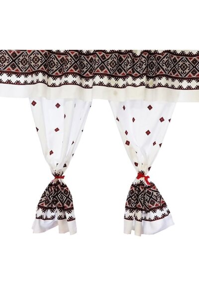 Mcf Perdea de bucătărie tradițională Banat din bumbac 200x150cm