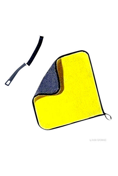 OEM Microfiber cloth, 2 sides, non-abrasive, 40x30 cm with narrow brush, 23 cm long for tile joints