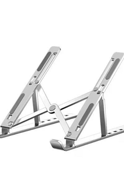 OEM Aluminum Foldable Laptop Stand, Adjustable, Universal, Portable with Bag, Silver