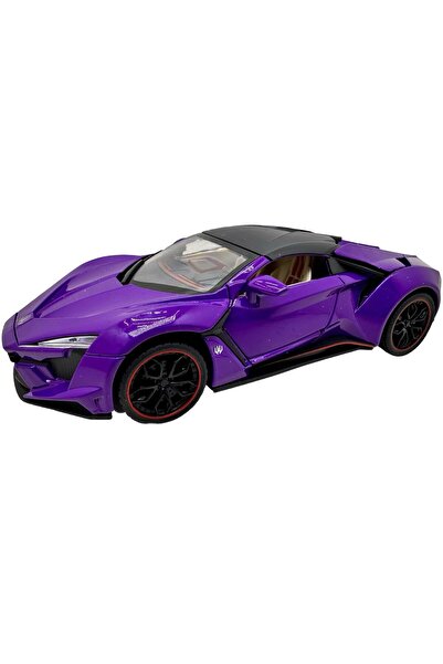 JPT Lykan 1:24 Mașină model violet cu lumini și sunete