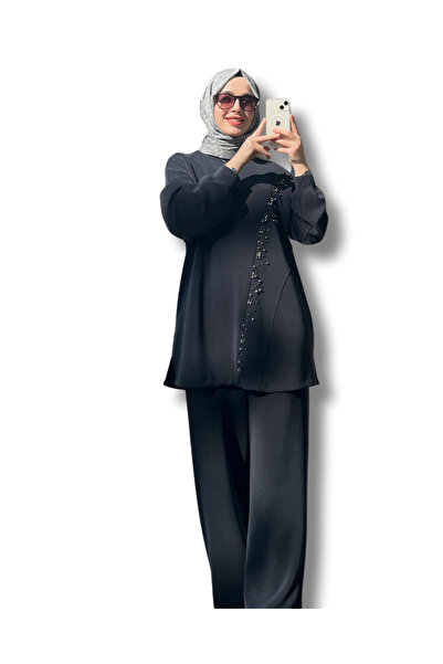 Zems Boncuk Detaylı Modal Eşofman Kadın Takım