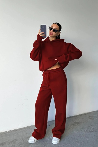 BARLİZ Women's Baggy Unisex Comfortable and Suitable for Sports Basic Tracksu...