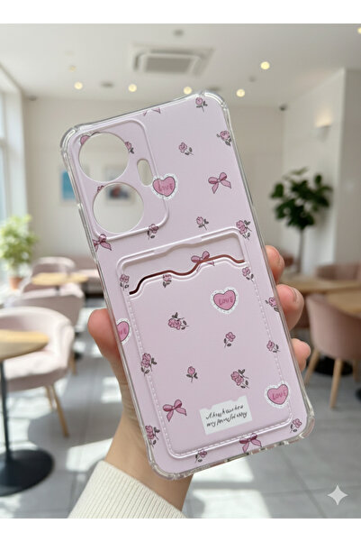 OVADA REALME C55 Uyumlu Kamera Korumalı Kartlıklı Baskılı Darbe Emici Silikon...