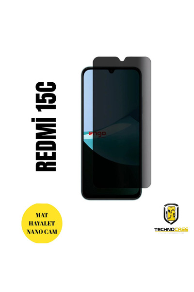 technocaseee Redmi 15C Hayalet Cam Mat Nano Ekran Koruyucu Darbelere Karşı Da...