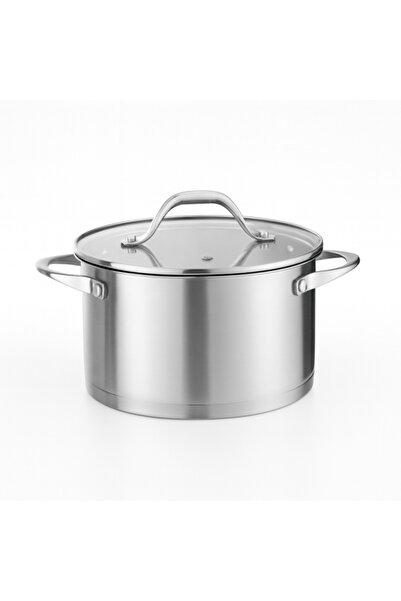 Zilan stainless steel pot, 3 L, 20 cm diameter, riveted handles, ZLN 1351, silver