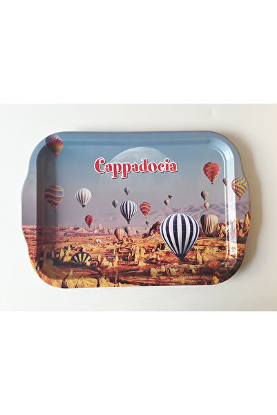 kapadokyahediyelik Metal Sunum Tepsisi ,Kapadokya Temalı Servis Tepsisi,Kapad...