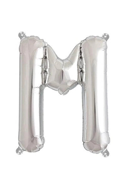 ENG PARTİ DÜNYASI Letter m - Silver Foil Letter Balloon 40 Inch