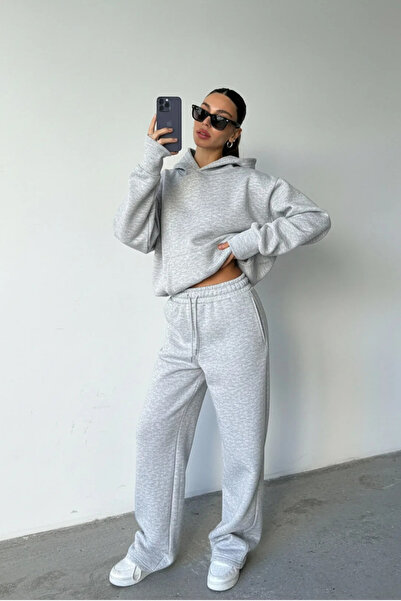 BARLİZ Women's Baggy Unisex Comfortable and Suitable for Sports Basic Tracksu...