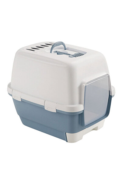 PisiMall Cathy Clever Blue closed cat litter box, 58x45x48 cm