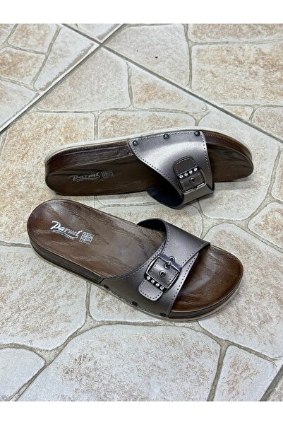 ÇOCUKÇA MODA Parmi Single Buckle Adjustable Tree Bark Pattern Light Sole Slippers 21501