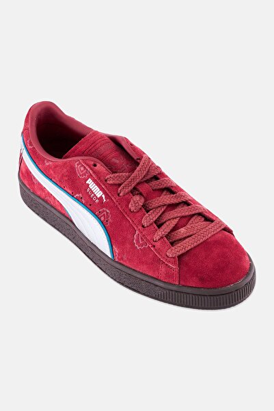 Puma Kids Boy Suede 2 One Piece Jr Lace Up Outdoor Shoes, Red