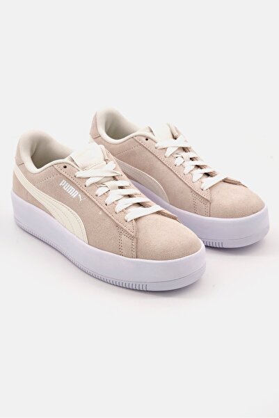 Puma Women Lily Platform Lace Up Shoes, Beige/White