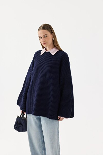 Moca Harper Sweater Navy Blue