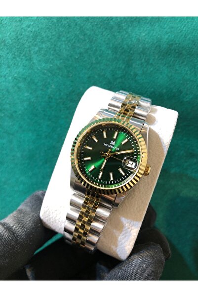 Momentus Waterproof Two Tone Women's Wristwatch with Steel Calendar