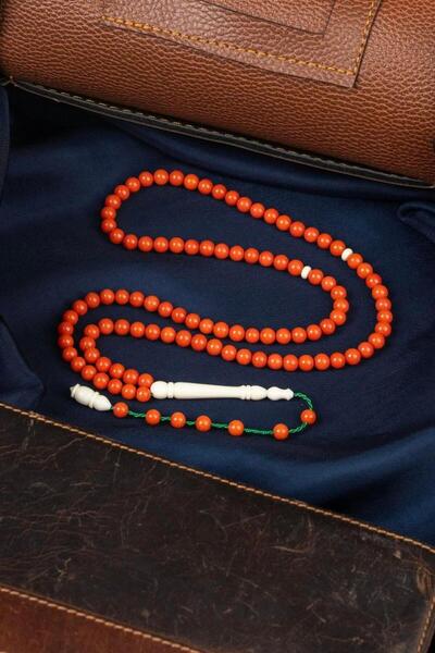 dergah tesbih Original Algerian Coral 99-Bead Zikir Tasbih (Algerian Coral), (مرجان جزائري)