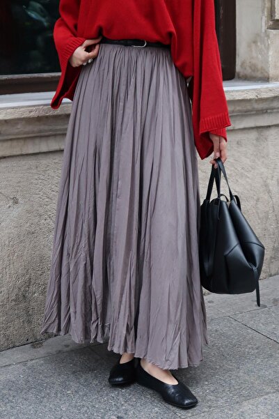 Moca Vual Crush Skirt Gray