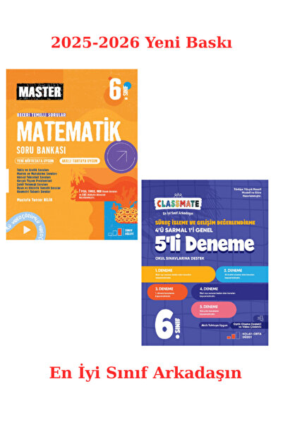 Okyanus Yayıncılık 6. sınıf Master Matematik Soru Bankası ve 5'li Genel Denem...