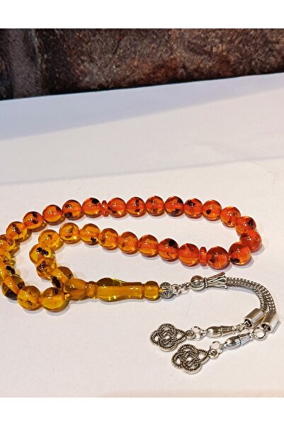 tuba tesbih gümüş Karınca fosilli Beyrut toz Kehribar Kehribar tesbih