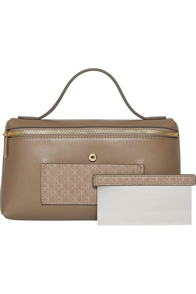 Calvin Klein EMBLEM AOP BEAUTY CASE GIFTSET Kadın Siyah El Çanta